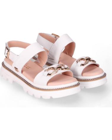 CHIKA10 SANDÁLIA PLATAFORMA COM FIVELA DECORATIVA BLANCO-WHITE