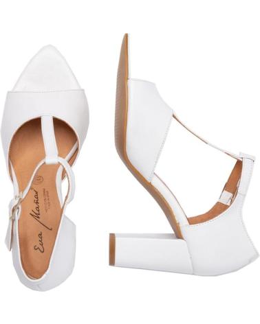 Zapatos de Mujer EVA MAÑAS SALON FIESTA PIEL 1486 BLANCO