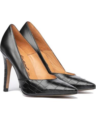 Zapatos de tacón de Mujer EVA MAÑAS SALON PIEL 1490 NEGRO