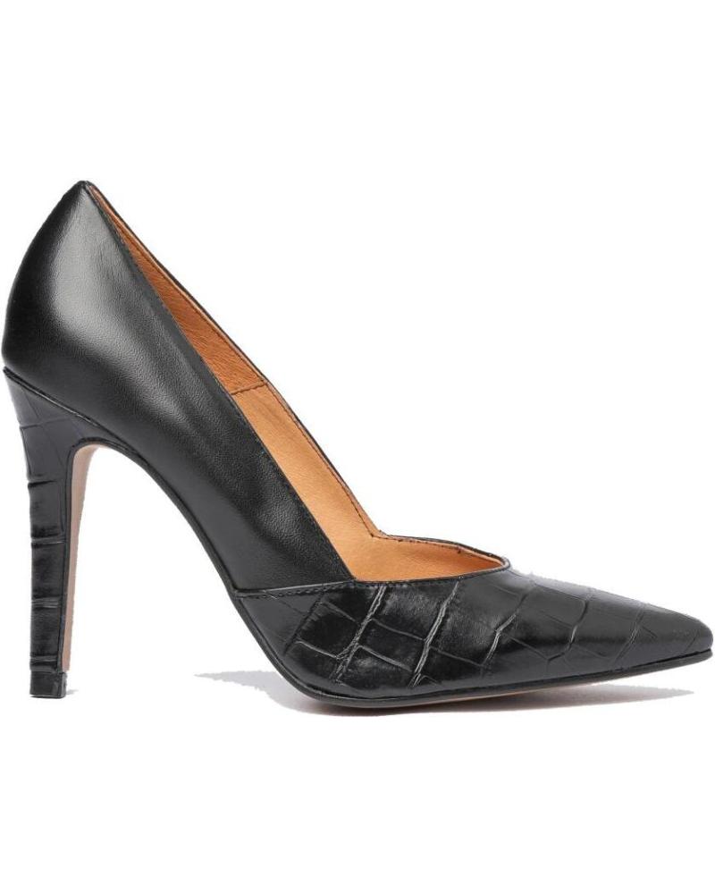 Zapatos de tacón de Mujer EVA MAÑAS SALON PIEL 1490 NEGRO
