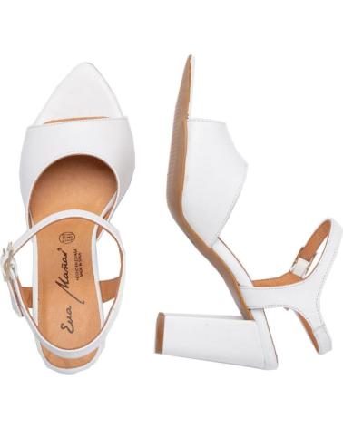 Sandalias de Mujer EVA MAÑAS SALON FIESTA PIEL 1487 BLANCO