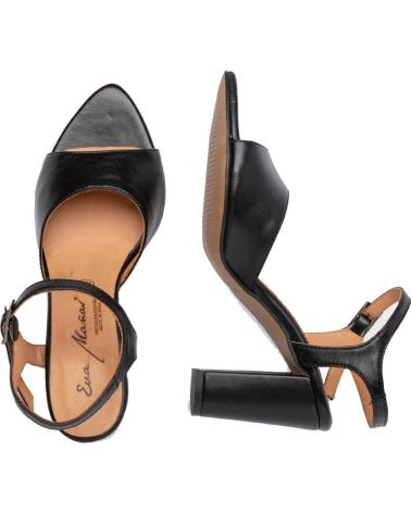 Woman Sandals EVA MAÑAS SALON FIESTA PIEL 1487 NEGRO