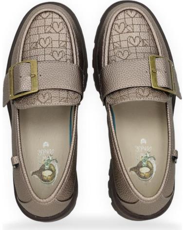 ANEKKE MOCASSINS PLATAFORMA COM FIVELA DECORATIVA GOLD