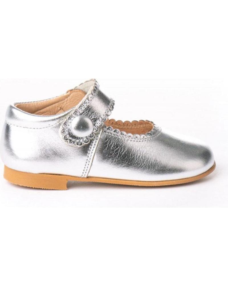 Schuhe für Mädchen ANGELITOS ZAPATO MERCEDITAS PIEL 1502 PLATA