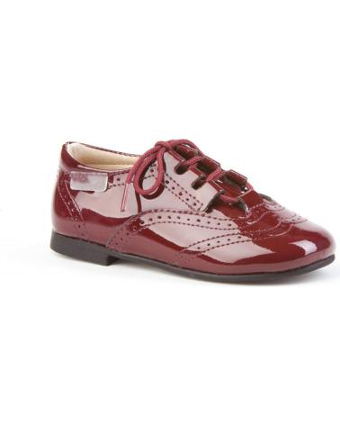 Zapatos de Niña ANGELITOS ZAPATO INGLESITAS PIEL 1505 BURDEOS