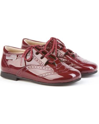 Zapatos de Niña ANGELITOS ZAPATO INGLESITAS PIEL 1505 BURDEOS