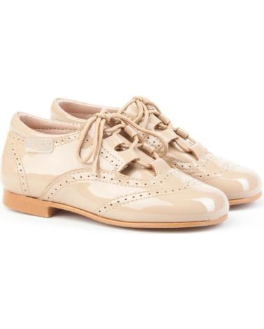 Zapatos de Niña ANGELITOS ZAPATO INGLESITAS PIEL 1505 CAMEL