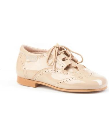 Zapatos de Niña ANGELITOS ZAPATO INGLESITAS PIEL 1505 CAMEL