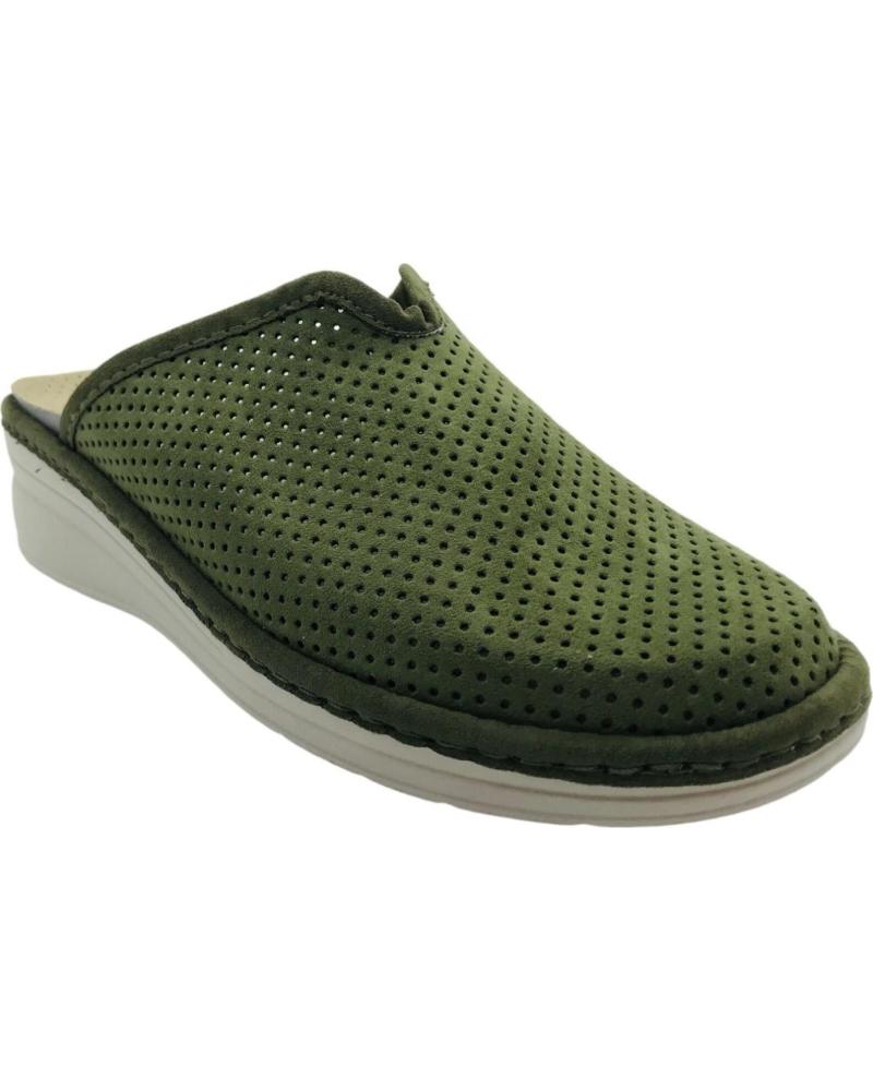 PINTURINES CHINELO DE CASA TIPO MULE COM CUNHA MODELO 4026-A VERDE