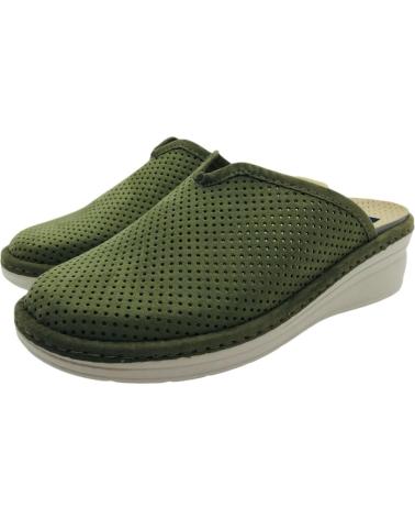 PINTURINES CHINELO DE CASA TIPO MULE COM CUNHA MODELO 4026-A VERDE