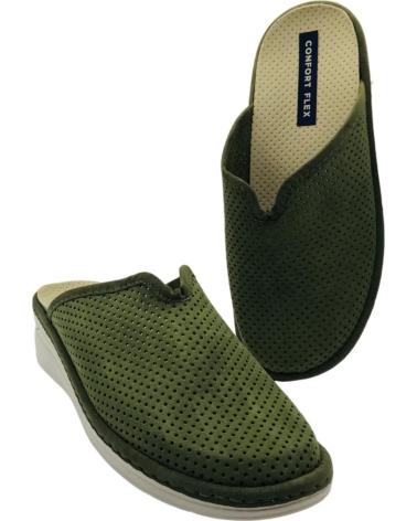 PINTURINES CHINELO DE CASA TIPO MULE COM CUNHA MODELO 4026-A VERDE