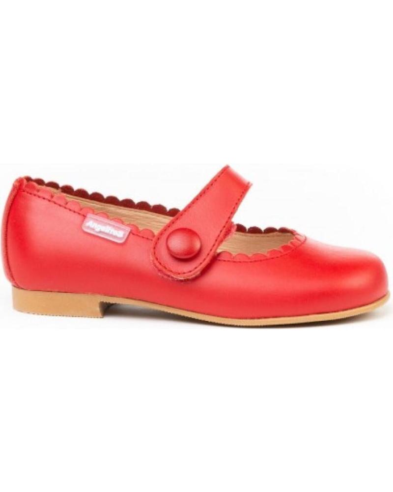 Schuhe für Mädchen ANGELITOS ZAPATO FRANCESITAS PIEL 1512-RJ ROJO
