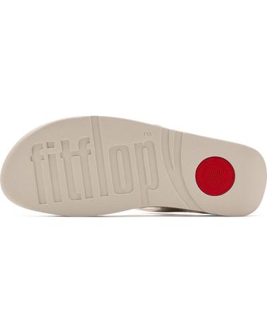 FITFLOP SANDÁLIAS TIPO TANGA LULU COM PLATAFORMA ERGONÓMICA E PEDRAS - REF: 1171765 BEIG