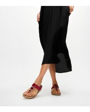 FITFLOP SANDÁLIAS HALO BEAD-CIRCLE COM TECNOLOGIA MICROWOBBLEBOARD FUCSIA