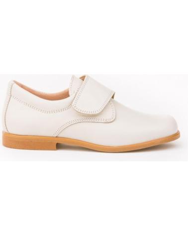 Schuhe ANGELITOS  für Junge ZAPATO CEREMONIA PIEL 1810  BEIGE