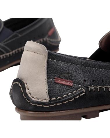 FLUCHOS MOCASSINS EM COURO F1177 MARINO