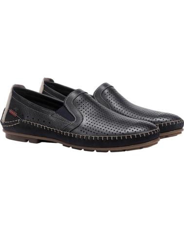 FLUCHOS MOCASSINS EM COURO F1177 MARINO