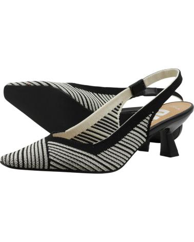 DANGELA SAPATO SLINGBACK DWS30631 ESTAMPA GEOMÉTRICA NEGRO
