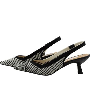 DANGELA SAPATO SLINGBACK DWS30631 ESTAMPA GEOMÉTRICA NEGRO