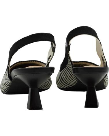 DANGELA SAPATO SLINGBACK DWS30631 ESTAMPA GEOMÉTRICA NEGRO