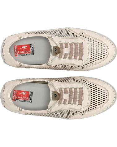 FLUCHOS TÊNIS FLUCHOS F2143 COM DETALHE PERFURADO BEIGE