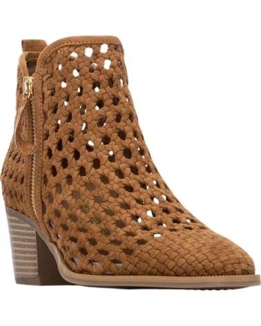 XTI BOTINS RECORTADOS COM SALTO BLOCO CAMEL