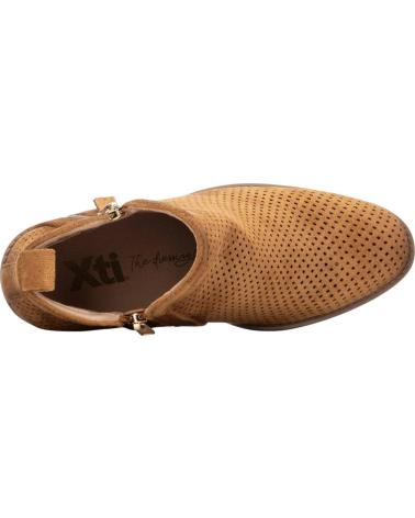 XTI BOTINS 145035 COM DETALHE LATERAL E SALTO BLOCO BEIGE
