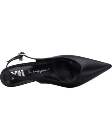 XTI SAPATO SLINGBACK COM SALTO KITTEN E BICO FINO NEGRO