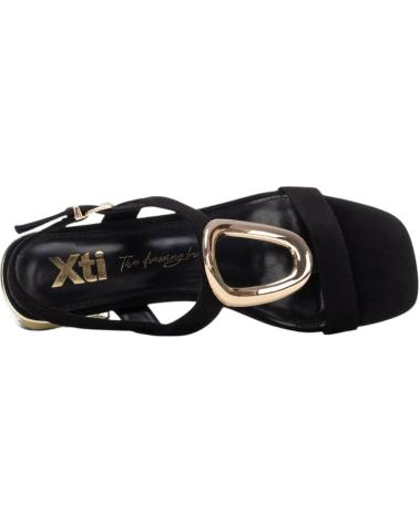 XTI SANDÁLIA 145493 COM SALTO GEOMÉTRICO NEGRO