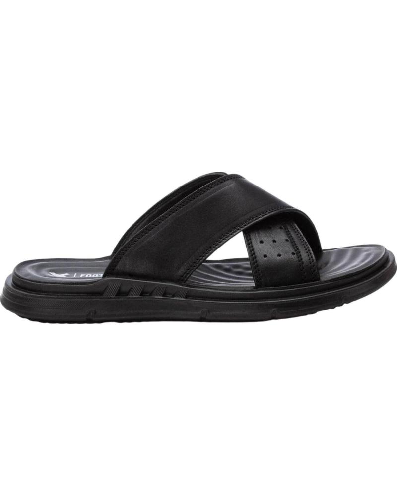 XTI SANDÁLIAS CRUZADAS DE COURO COM SOLA ERGONÔMICA NEGRO