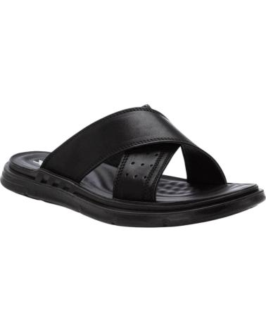 XTI SANDÁLIAS CRUZADAS DE COURO COM SOLA ERGONÔMICA NEGRO