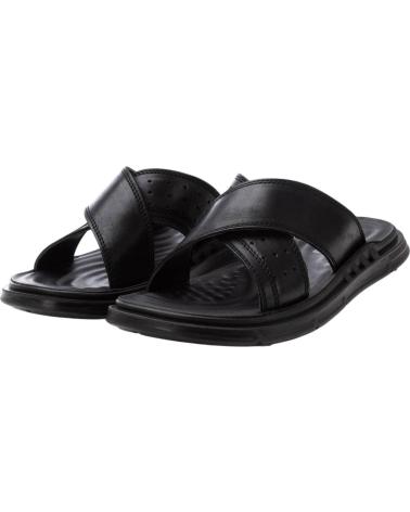 XTI SANDÁLIAS CRUZADAS DE COURO COM SOLA ERGONÔMICA NEGRO