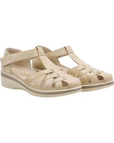 AMARPIES SANDÁLIA FECHADA ESTILO HUARACHE COM AJUSTE DE VELCRO MODELO AMD30029 CAMEL