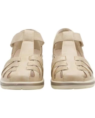 AMARPIES SANDÁLIA FECHADA ESTILO HUARACHE COM AJUSTE DE VELCRO MODELO AMD30029 CAMEL