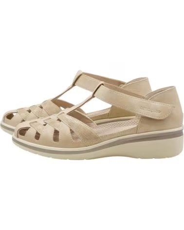AMARPIES SANDÁLIA FECHADA ESTILO HUARACHE COM AJUSTE DE VELCRO MODELO AMD30029 CAMEL