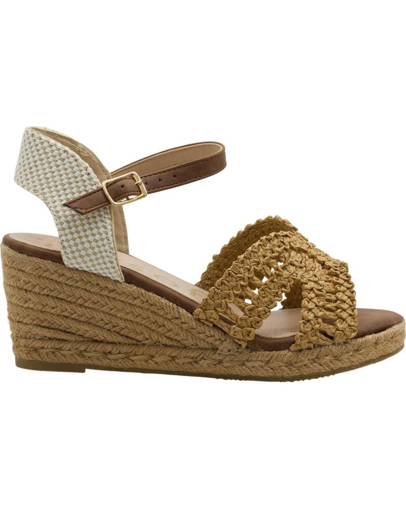 MYSOFT SANDÁLIA DE CUNHA EM ESPARTO MYSOFT 26M116 CAMEL CAMEL