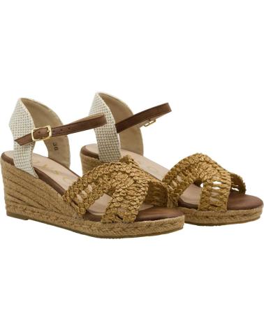 MYSOFT SANDÁLIA DE CUNHA EM ESPARTO MYSOFT 26M116 CAMEL CAMEL