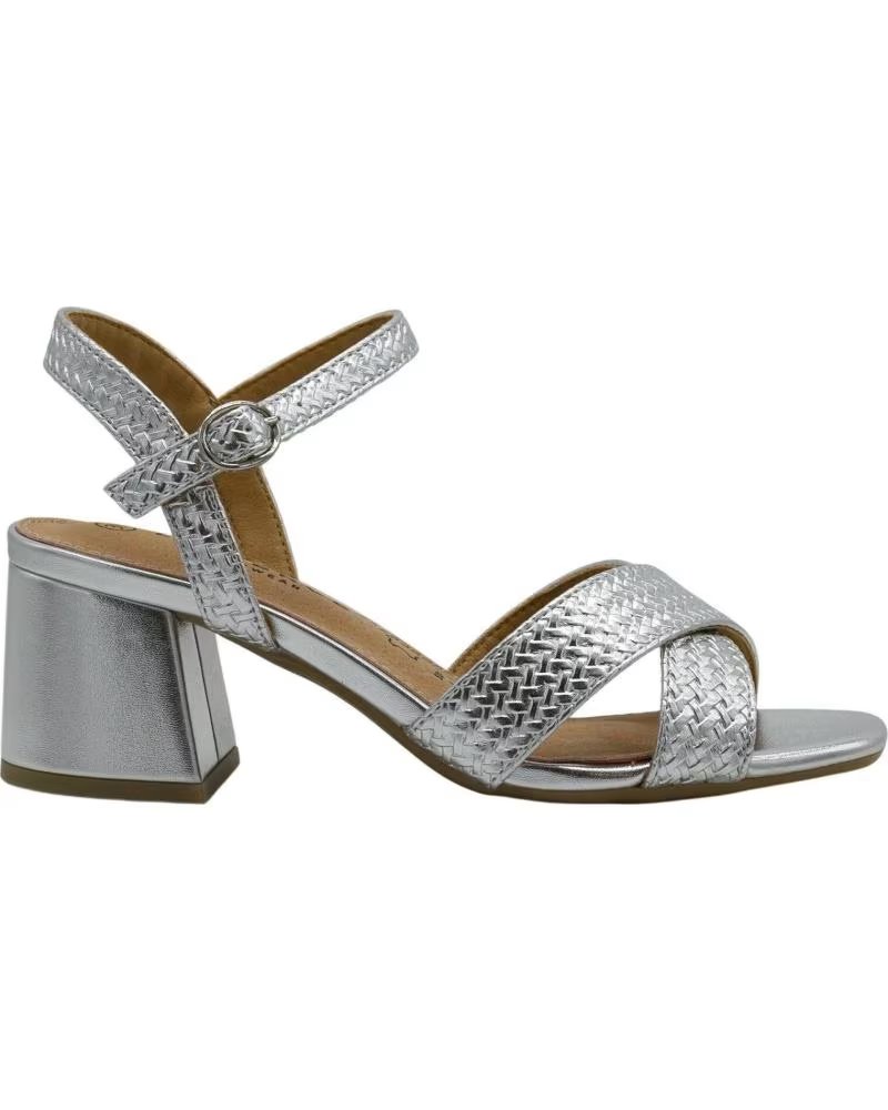 LAPIERCE SANDÁLIAS LAPIERCE PASTOR RT07 COM SALTO BLOCO METALIZADO PLATA