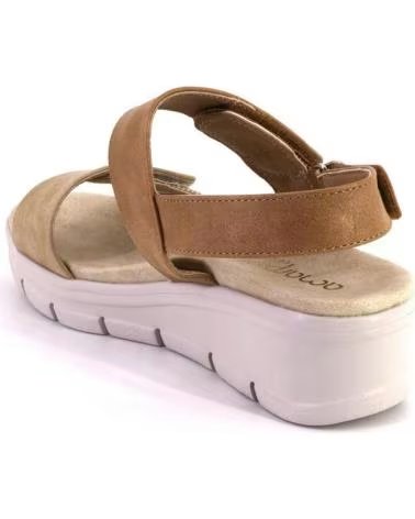 AMARPIES SANDÁLIAS 30135 COM PLATAFORMA E FECHO DE VELCRO BEIGE
