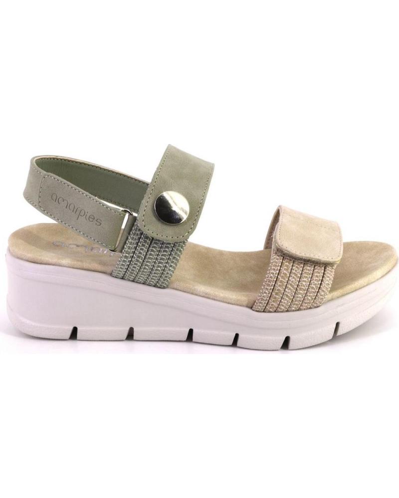 AMARPIES SANDÁLIAS COM PLATAFORMA AMARPIES 30135 COM FECHO DE VELCRO VERDE
