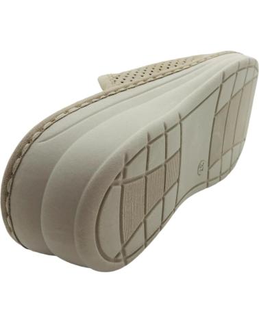 PINTURINES CHINELOS DE CASA COM CUNHA E TECIDO PERFURADO J ORTEGA 4028-A BEIGE