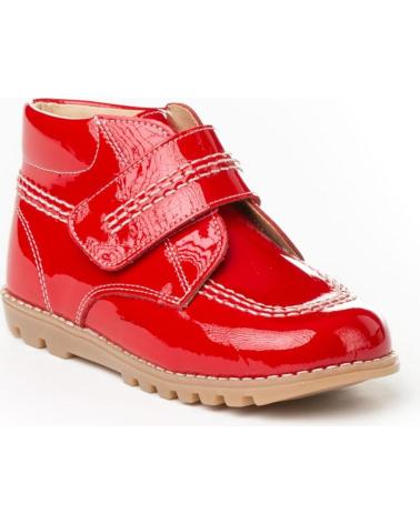 Botines de Niña y Niño ANGELITOS BOTIN PIEL 306 ROJO