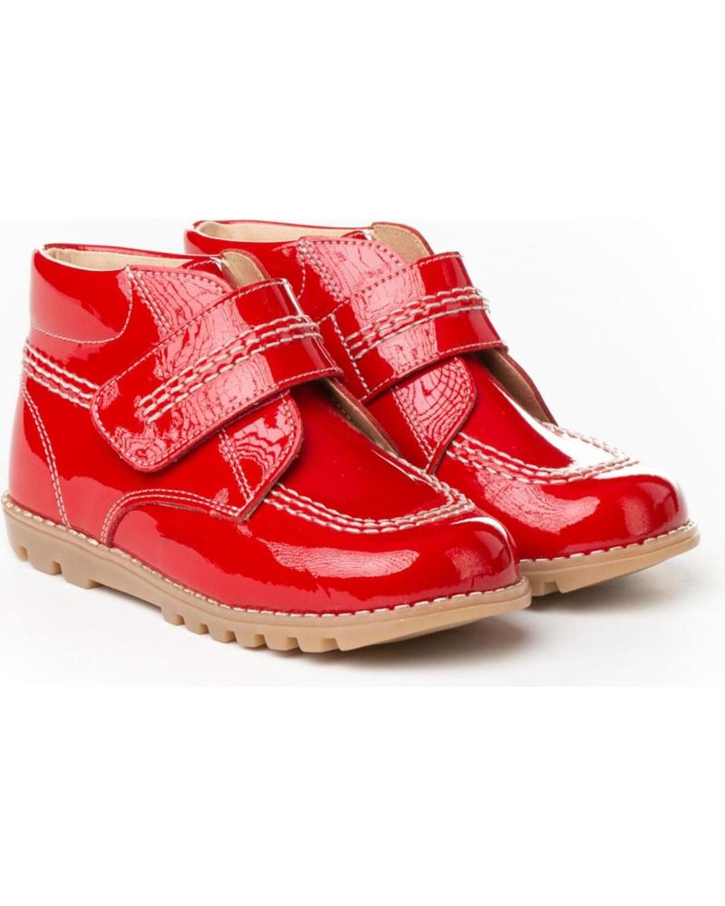 Botines De Ni a ANGELITOS BOTIN PIEL 306 ROJO