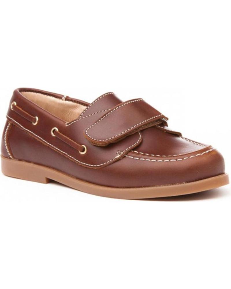 Woman and Man Boat shoes ANGELITOS NAUTICO PIEL 351  CUERO