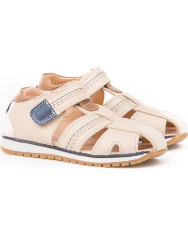 Sandalen für Junge ANGELITOS SANDALIA PIEL 448 BEIGE