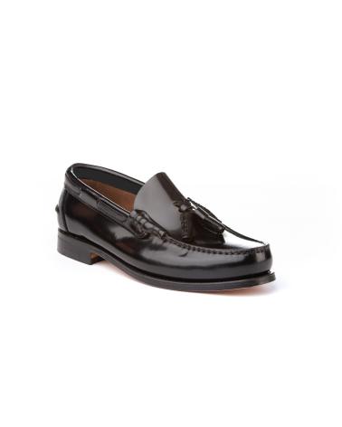 Mocasines MAÑAS  de Hombre MOCASIN CASTELLANO BORLAS 476  NEGRO