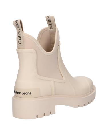 Woman Mid boots CALVIN KLEIN YW0YW01034 MID RAINBOOT CHELSEA  ACF EGGSHELL