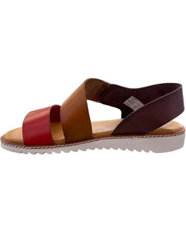 EVA FRUTOS SANDALIAS PLANAS DE PIEL 2224 NUEZ MULTI VARIOS COLORES