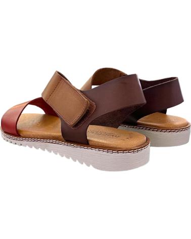 EVA FRUTOS SANDALIAS PLANAS DE PIEL 2224 NUEZ MULTI VARIOS COLORES