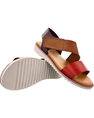 EVA FRUTOS SANDALIAS PLANAS DE PIEL 2224 NUEZ MULTI VARIOS COLORES